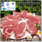 Beef Ribeye Scotch-Fillet Cube-Roll BUDGET frozen Australia AMG steak cuts thickness: 2.5 & 1cm (price/kg)